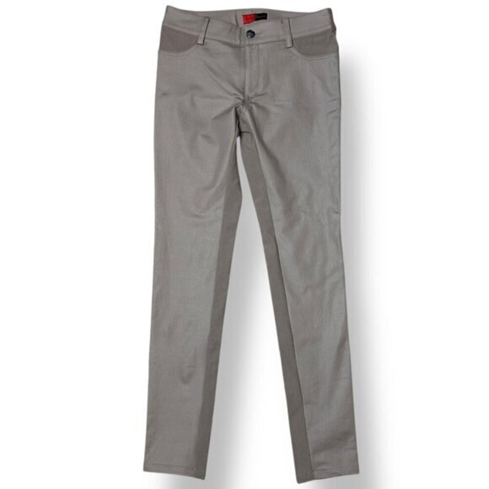 Filomena Fernandez Mixed Media Taupe Womens Pants Jeans Sz 38/XS 2-Tone Skinny